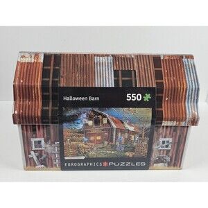 Eurographics Haunted Barn Halloween 550 Piece Puzzle with Collectible Tin